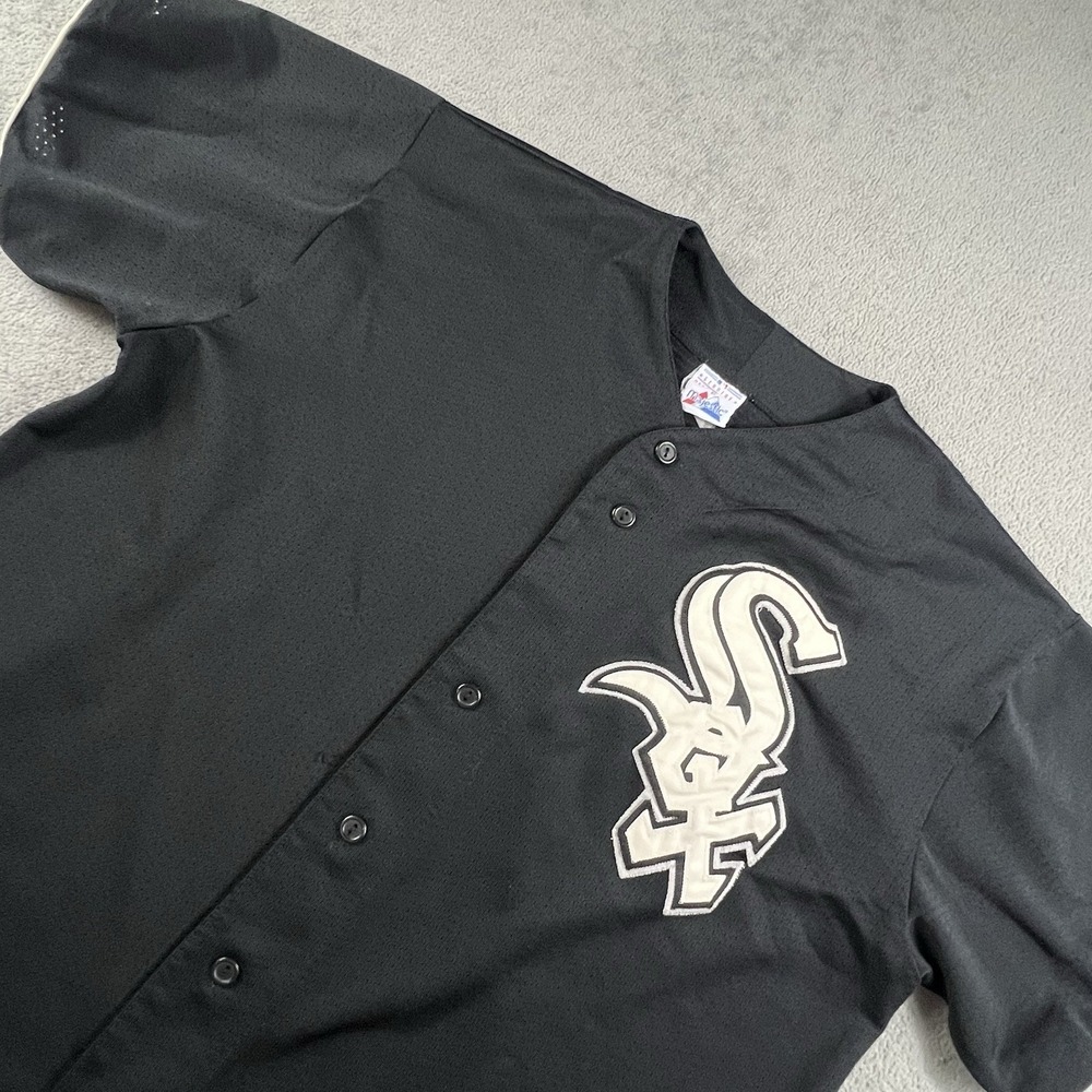 Vintage Majestic Chicago White Sox Jersey Men's Size XL Black MLB Blank